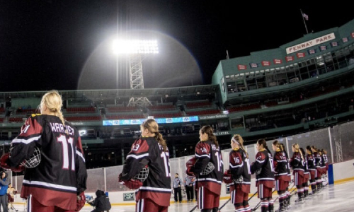 Audrey Warner Fenway Park Harvard Hockey