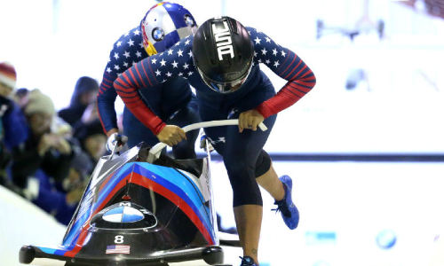 Elana Meyers Taylor and Lolo Jones