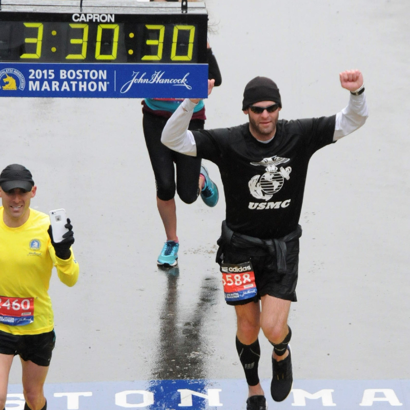 Scott Heisler marathon finish Concussion Legacy Foundation